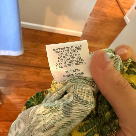 Jane + Delancey safari jungle animal palm print pull on trouser lounge pants Lg - Picture 9 of 9